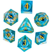 HOT Games Dobbelst.Set Oog Liquid Blauw