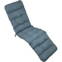 Beautissu Comfortabele ligkussen voor ligstoel, 200x50x8 cm, duivenblauw
