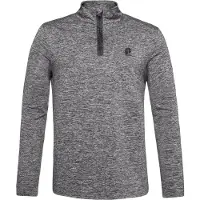 Protest Skipully Men Rewill 1/4 Zip Active Top Dark Grey Melee-XS