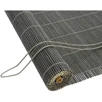 vidaXL Rolgordijn Grijs 60 x 220 cm Bamboe