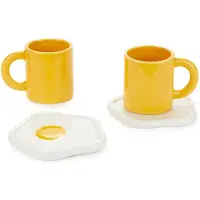 Balvi Coffee cup set Sunny Side Up yellow x2 ceramic