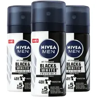Nivea 3x Deodorant Spray Invisible for Black en White Power 35 ml