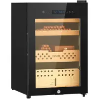 Vevor Elektrische Sigaren Humidor Kast 60 L 350 Sigaren Sigaren Humidor Kast met Compressorkoeling