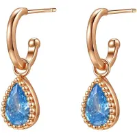Hey Happiness Oorbellen 'March Birthstone' rose-goud