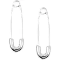 Hey Happiness Oorbellen 'Safety Pin' zilver