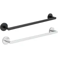 CECIPA MAX Handdoekrek - Wandmontage Handdoekhouder - Zelfklevend / Zonder Boren - Handdoekrek badkamer - Zwart + Chroom