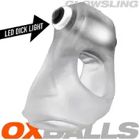 Oxballs - Glowsling - Cocksling met LED Lampje - Clear Ice