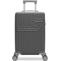 Bhppy Handbagage koffer 55x34x20 cm - Reiskoffer handbagage - TSA slot - 28L - Signature koffer Cool Gray