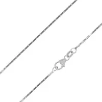 Cavill - 925 Sterling Zilveren Ketting - 45 cm - Gepolijste Platte Schakels - Elegante, Tijdloze Damesketting - Lichtgewicht & Hoogglans