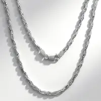 Cavill - 925 Sterling Zilveren Ketting - 60 cm - Gedraaid Spiraal Design - Unisex Karabijnsluiting - Elegant Tijdloos Sieraad