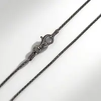 Cavill - Verstelbare Gevlochten Ketting - 925 Sterling Zilver met Ruthenium Coating - Elegante, Moderne Dames Ketting - 42 cm
