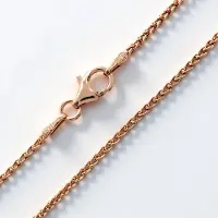 Cavill - Zilveren ketting 925 Sterling Zilver - Rosé verguld - Fijne vlechtketting dames 50 cm - Lichtgewicht, elegant, stevige karabijnsluiting