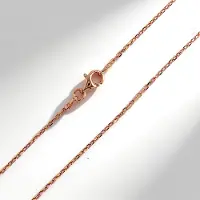 Cavill - Zilveren ketting met rosé verguld - 925 Sterling zilver - Ankerketting 60 cm - Lichtgewicht elegante damesketting - Modern design