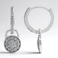 Cavill - Zilveren oorbellen - 925 sterling zilver gerhodineerd - 62 Tanzaniaanse zirkonen 0,857 ct - Luxe elegante oorbellen met fonkelende zirkonia