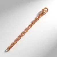 Cavill - 925 Sterling Zilver Roséverguld Ketting - Verstelbare Ovale Schakel - Elegante Luxe Ketting met Karabijnsluiting