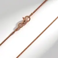 Cavill - 925 Sterling Zilver Ketting - 18K Roségoud Verguld - 90 cm - Fijne Vlechtketting met Elegante Filigraan Patroon