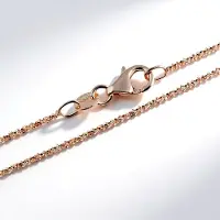Cavill - Rosé vergulde ketting dames - 925 Sterling zilver - Elegant criss cross design - 60 cm lang - Fijne stijl - Karabijnsluiting
