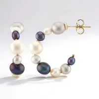 Cavill - Zilveren oorbellen - 925 Sterling Zilver - Witte Zoetwaterkweekparels Fancy Slijpsel - Elegante parel oorbellen dames - Hoogwaardige sieraden