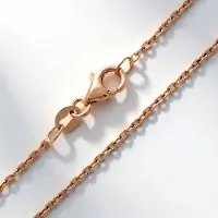 Cavill - Rosévergulde Zilveren Ketting 925 Sterling - 70 cm Filigrane Ankerketting - Lichtgewicht 3,8g - Elegante Sieraden