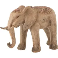 J-Line Olifant Antiek Buiten magnesium multi - polyresine - 80 x 30 x 55 cm