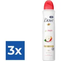 Dove Deospray - Go Fresh Apple & White Tea 250ml - Voordeelverpakking 3 stuks
