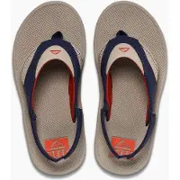 Reef Little Fanning Jongens Slippers - Taupe/Donkerblauw - Maat 25