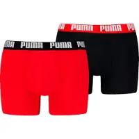 Puma boxershort voor Heren, Zwart/Rood, Maat 3