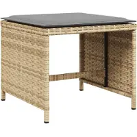 vidaXL 13-delige Tuinset met kussens poly rattan gemengd beige