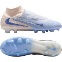 Nike Phantom 6 High LV8 Elite Gras Voetbalschoenen (FG) Gebroken Wit Lichtblauw Blauw