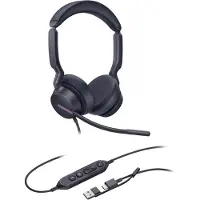 Yealink UH46 Dual Teams USB-C/A Bedraad Hoofdband Kantoor/callcenter USB Type-C / USB Type-A Zwart