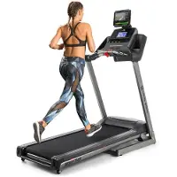 Capital Sports Infinity Track Loopband - 5 pk treadmill met geïntegreerde luidsprekers & AUX-IN, Loopvlak met hartslagsensor, 36 programma's, opklapbaar, Vloerwielen, lichtgrijs