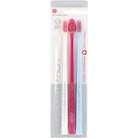 Swissdent Profi klassieke tandborstel Gentle Trio 3 - Wit, Roze, Lichtblauw -