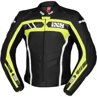 IXS Sport RS-600 1.0 motorfietslederjack, zwart/geel, maat 52