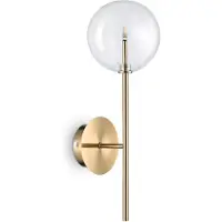 Ideal Lux Wandlamp Equinoxe, messing / goud, Woon-/ Eetkamer, metaal, wandlamp