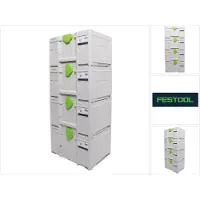 Festool Systainerset 4x SYS3 M 237 ( 4x 204843 ) 21,4 liter 396x296x237mm Gereedschapskoffer koppelbaar
