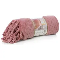 Eurofirany Emma Plaid met Franjes 150x200cm - Poederroze