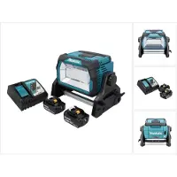 Makita DML 809 RF snoerloze LED bouwspot 18 V 10000 lm + 2x accu 3.0 Ah + lader