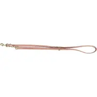 Trixie - Hondenriem Pure - Verstelbaar - Leer - Roze - S-M - 200X1,5 cm