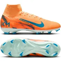 Nike Zoom Mercurial Superfly 10 Mbappé Pro Gras Voetbalschoenen (FG) Lichtoranje Turquoise