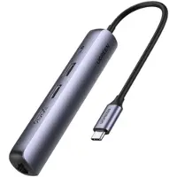 UGREEN USB C Hub - - 5 in 1 Adapter - HDMI 4K - RJ45 Ethernet - 100W Opladen