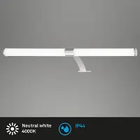 Briloner LED-wandlamp, alu / grijs / zink, Slaapkamer, Kunststof, LED wandlamp