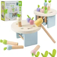 Classic World houten hamerbank educatief speelgoed - wortels slaan.