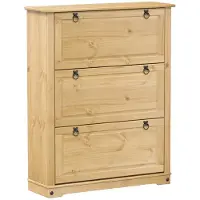 vidaXL Schoenenkast Corona 99x32x124,5 cm massief grenenhout