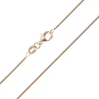 Cavill - Elegante Zilveren Slangenketting - 925 Sterling Zilver Roséverguld - Lichtgewicht Damesketting - 50 cm Karabijnsluiting