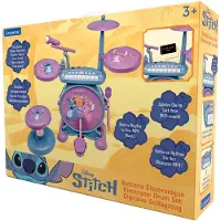 Disney Stitch compleet elektronische lichtgevende drumset met kruk