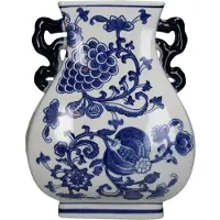 HD Collection Vaas Porselein Blauw 22x19x29,5cm
