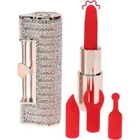 Loveline by Shots Sexy Angel - Lipstick Vibrator with 4 Attachments - Pink - Roze