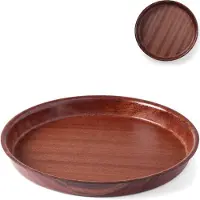 Hendi Dienblad, Dienblad "Woodform" rond, hoge rand