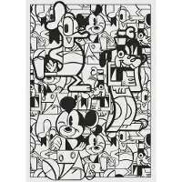 Overig Fotobehang Mickey Constructive - Zwart - 2,80m X 200cm