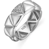 Luxenter Ring in 925 sterling zilver en briljant zirkonia met rhodiumafwerking - Imwa